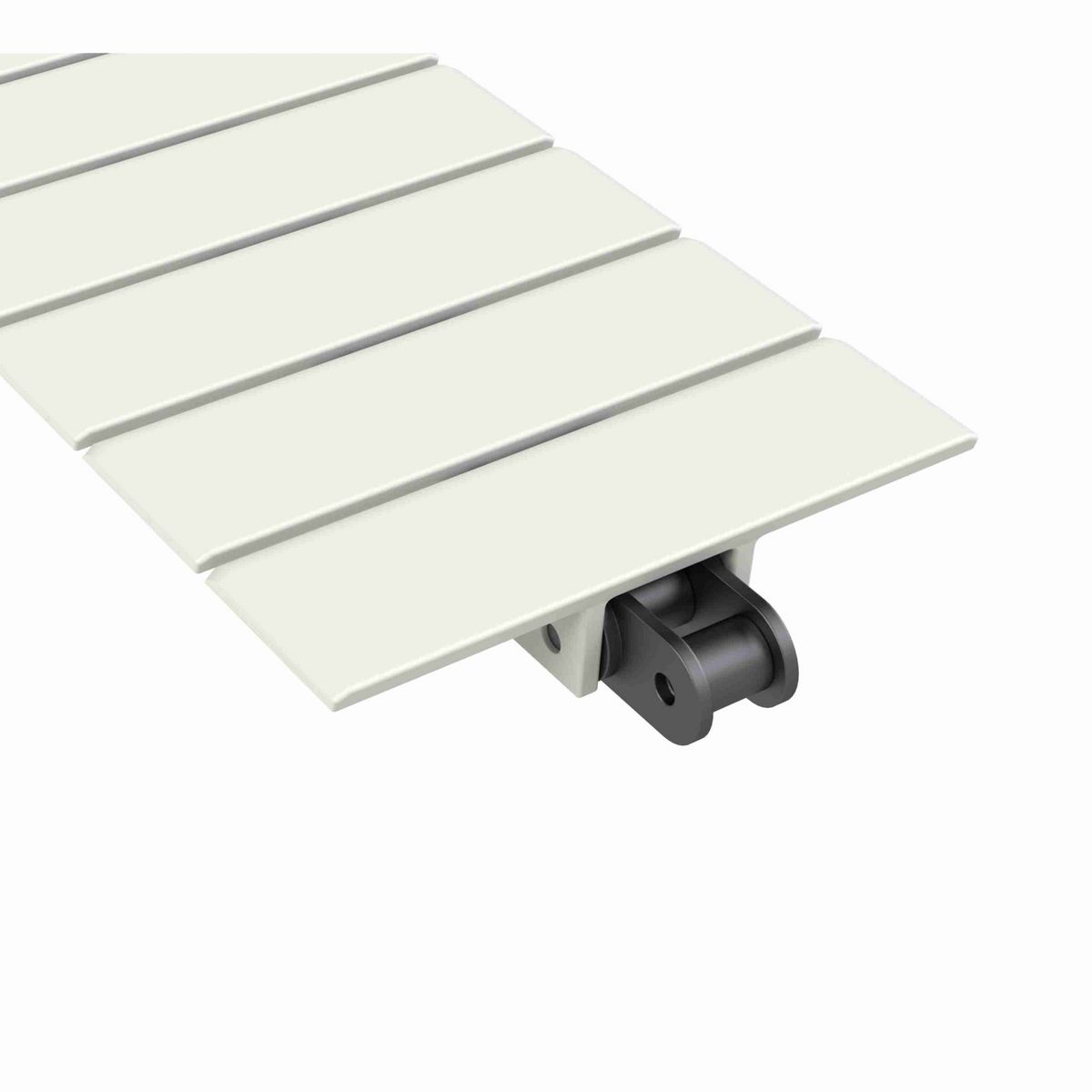 Rexnord 963 Straight Running Solid Top, Material: Chemical Resistant (White), Width: 4.5in, Pitch: 1.5in - 10295459