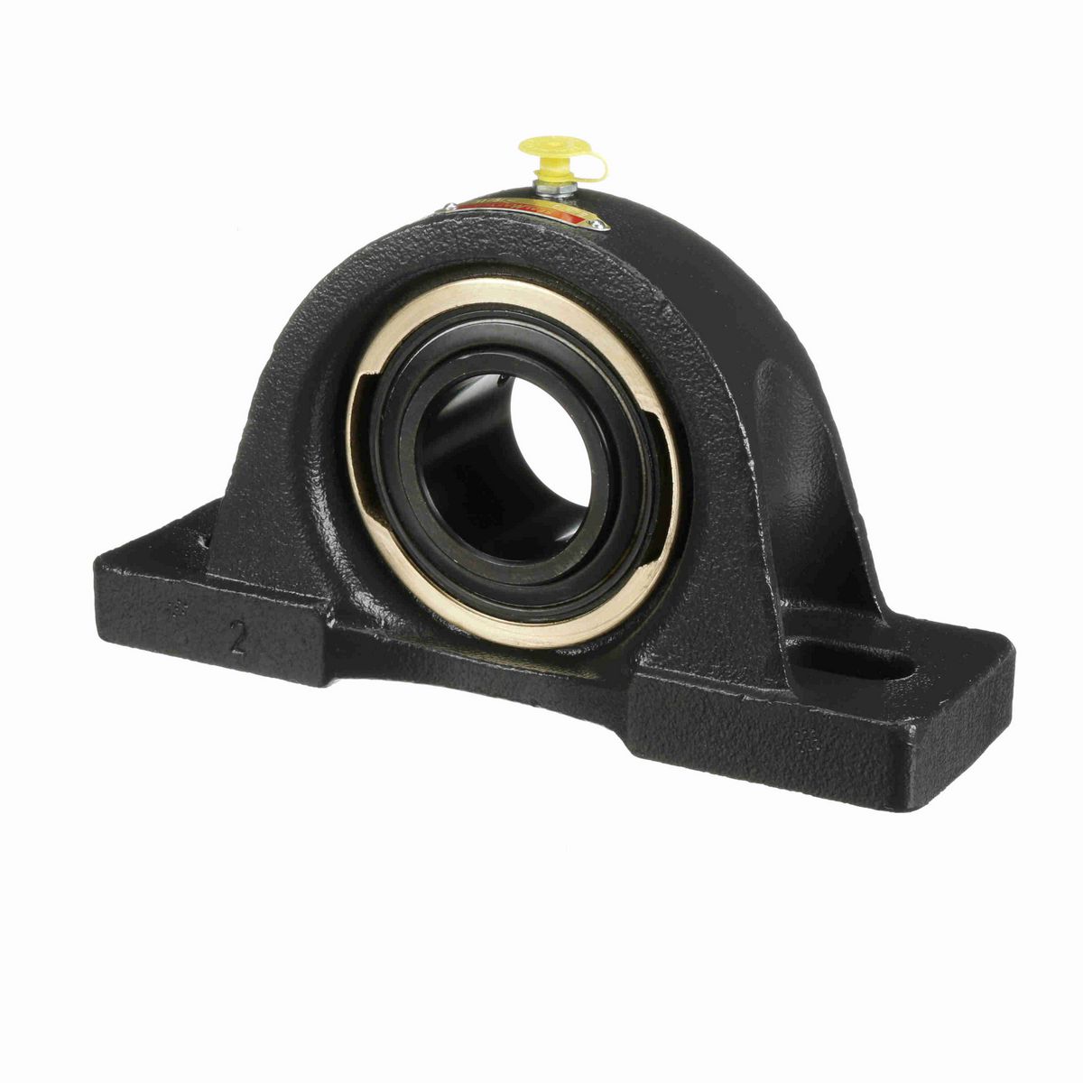 Sealmaster Mounted Cast Iron Two Bolt Pillow Block Ball Bearing - 52100 Bearing Steel, Black Oxided - Setscrew Lock - EMP-31
