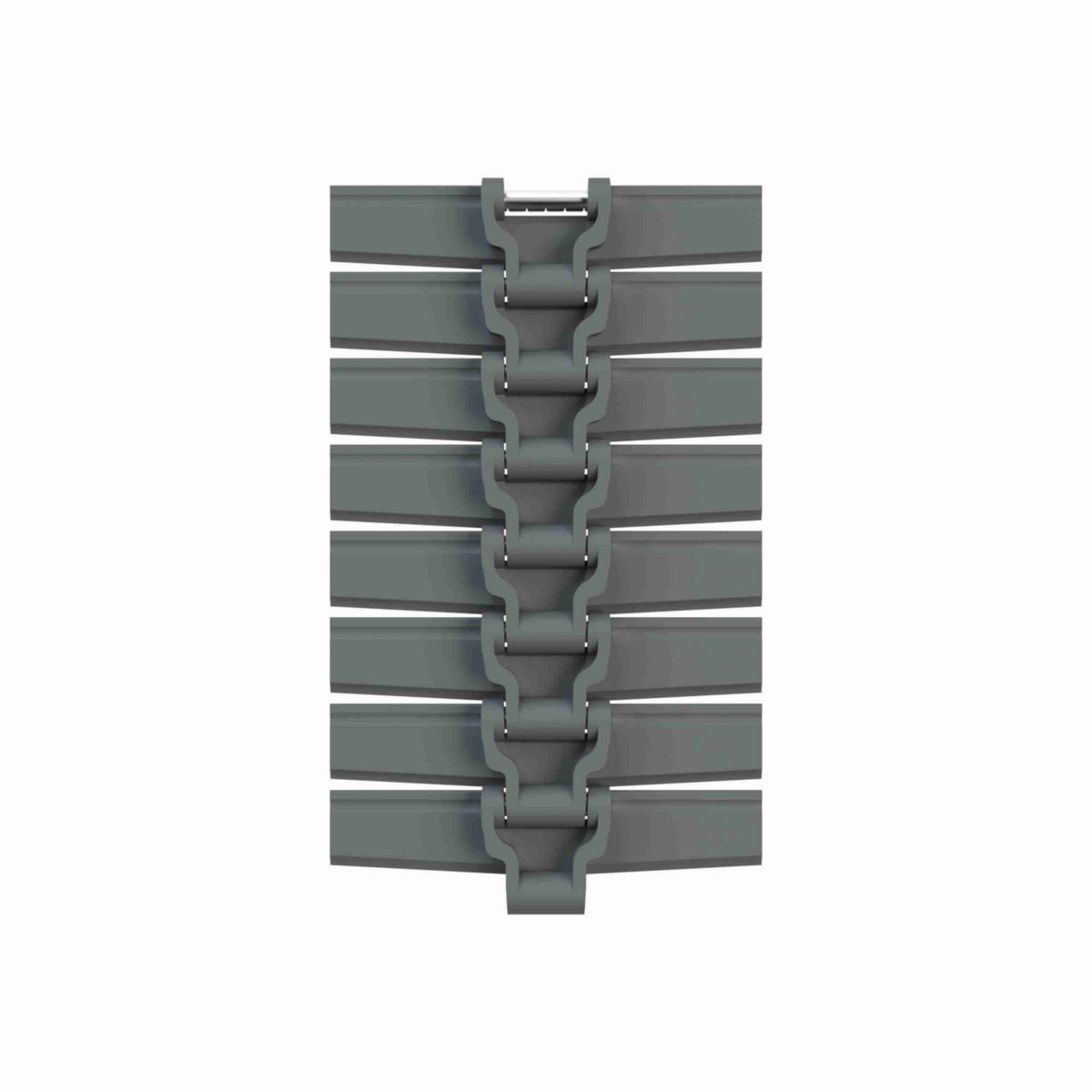 Rexnord HDFM LBP Side-flexing Low Backline Pressure, Material: Internally Lubricated Polyacetal (Grey), Width: 7.5in, Pitch: 1.5in - 752.88.13