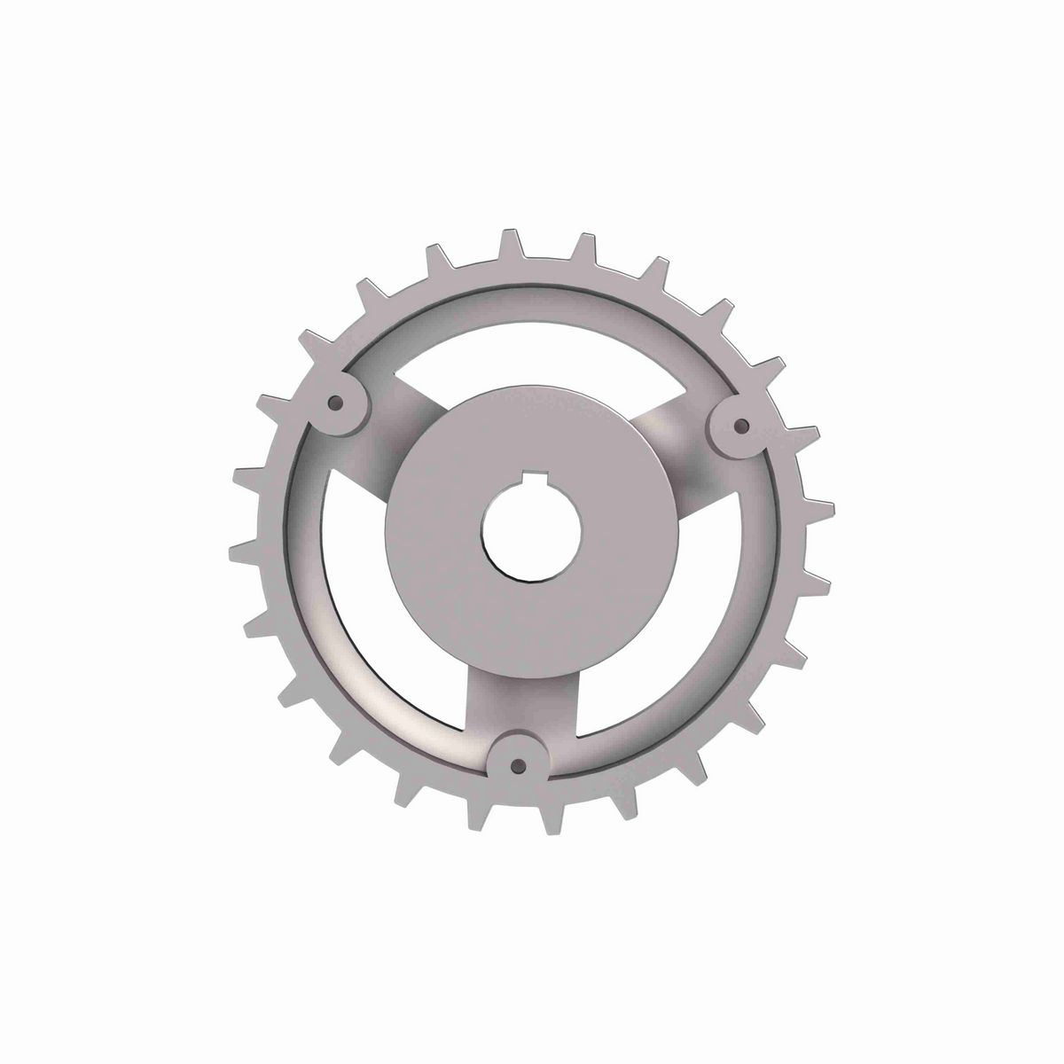 Rexnord 820 Series Solid One Piece Cast Iron Sprocket with 24 Teeth and a 1in Round Shaft-Ready Bore with Keyway & Setscrew - 401-44-13