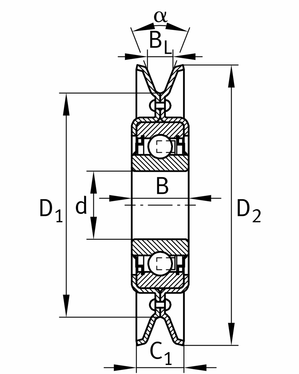 Ролики-натяжители ремня INA RSRA13-129-L0-L114 (RSR A.13.129.LO FA112)