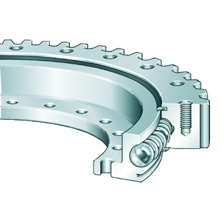 Опорно-поворотное устройство, подшипник с четырехточечным контактом, зубчатый венец на наружном кольце INA VLA200644-N-RL2