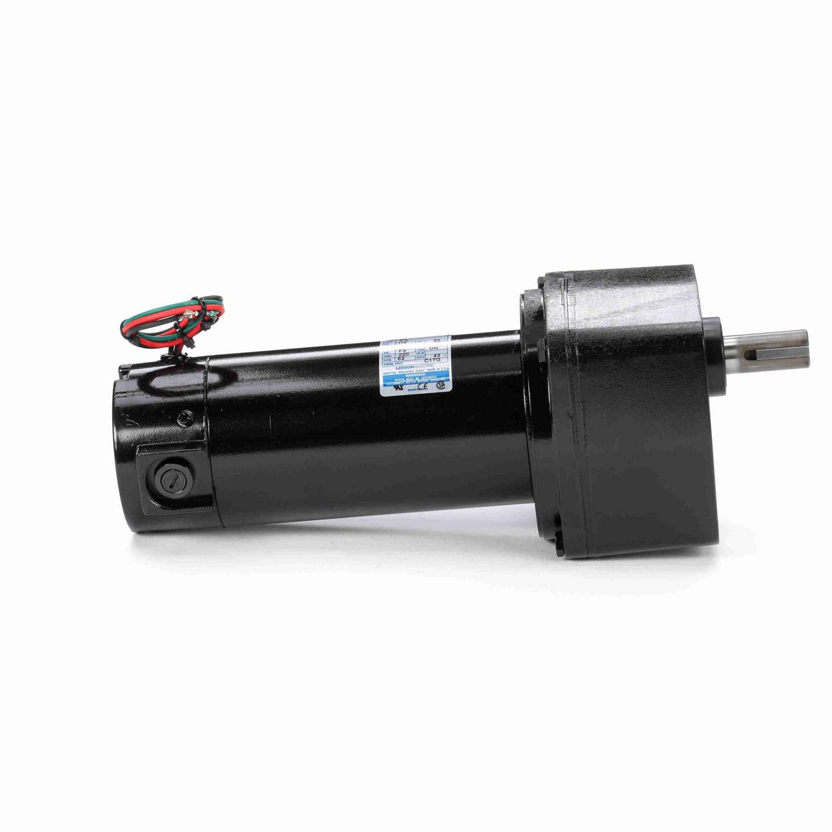 LEESON Parallel Shaft Gearmotor, 0.25 HP, 90 V, 62 RPM, 34 Frame, TENV - M1135110.00