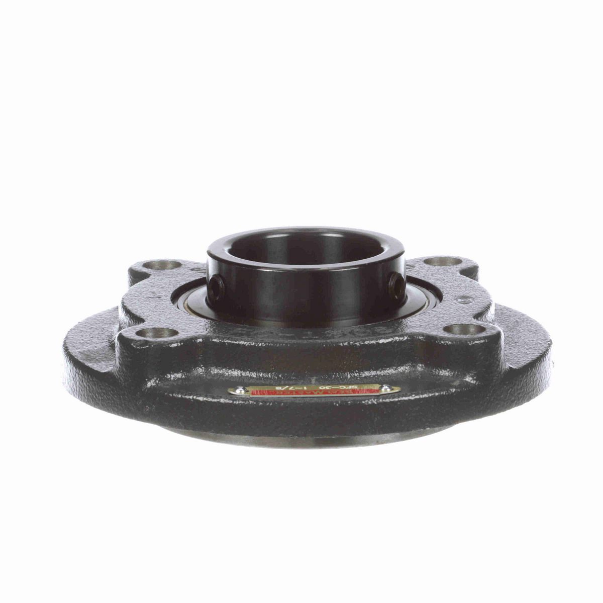 Sealmaster Mounted Cast Iron Flange Cartridge Ball Bearing - 52100 Bearing Steel, Black Oxided - Setscrew Lock - SFC-30