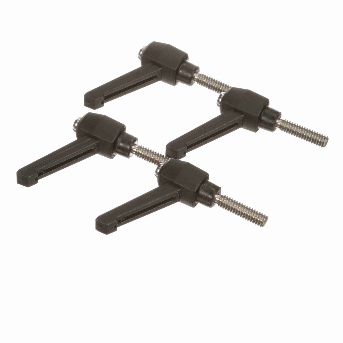 System Plast Ratchet Handle (Male); Thread: 1/4-20, Handle Length: 1.63-in Stud Length: 0.98-in, Color: Black - RH-10-BK-MS1420-25