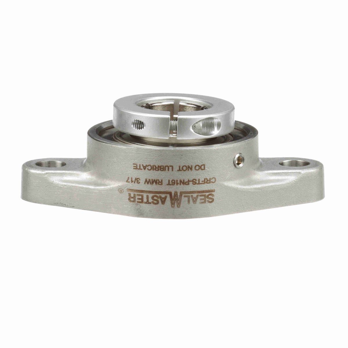 Sealmaster Mounted Stainless Steel Two Bolt Flange Ball Bearing - 52100 Bearing Steel, Phosphorus Nickel Coated - Concentric Lock - Corrosion Resistant - Reduced Maintenance - Lubed for Life - CRFTS-PN16T RMW