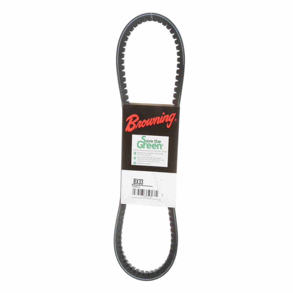 Browning EPDM Notched Belt 98% Efficient - BX33