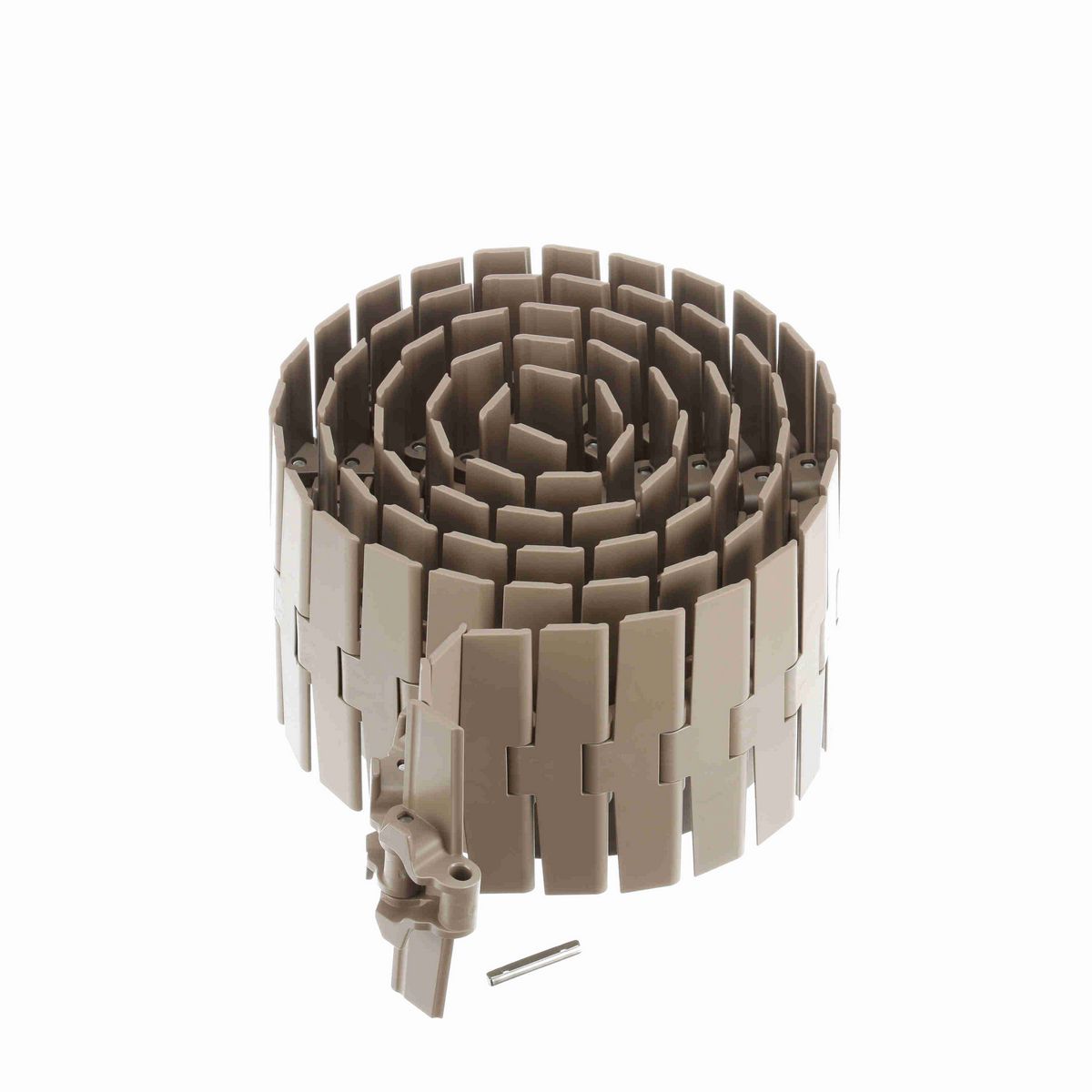 System Plast 882TAB Side-flexing Solid Top, Material: Tan Low Friction, Width: 7.5in, Pitch: 1.5in - LF882TAB-K750