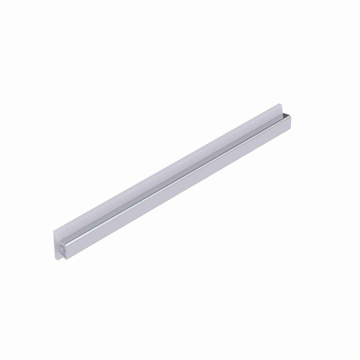 System Plast Wide Flat Guide Rail: 1.25"W X 0.69"H X 96"L White UHMW-PE - VG-SSWF-1.25-8