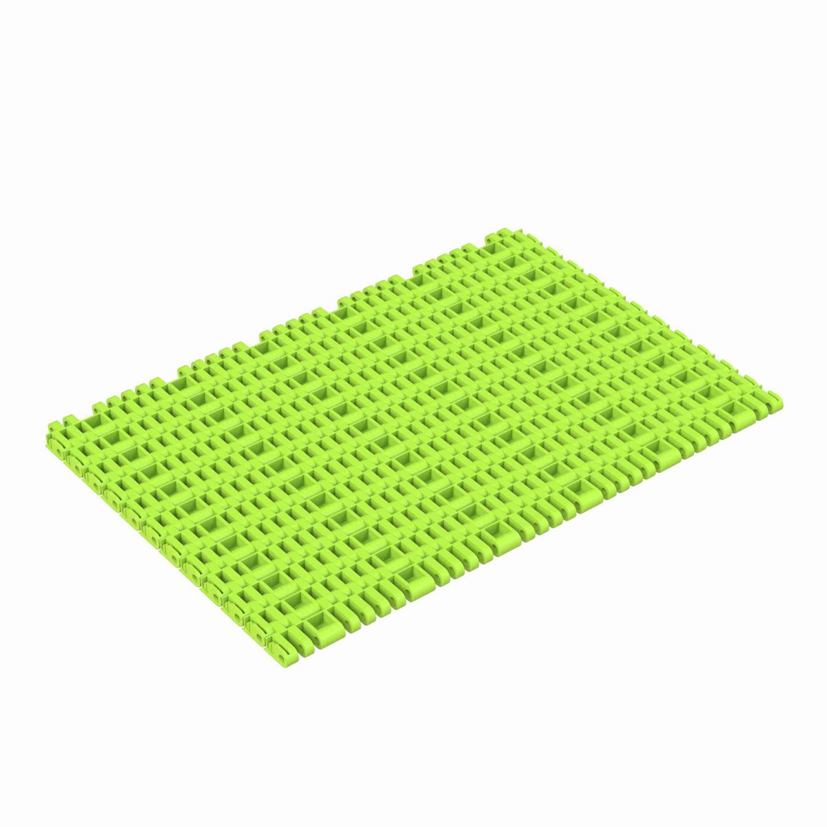 Rexnord 7705 Straight Running Solid Top, Material: Bright Lime-Green Dry PET Low Friction, Width: 12in, Pitch: 1in - 10523052