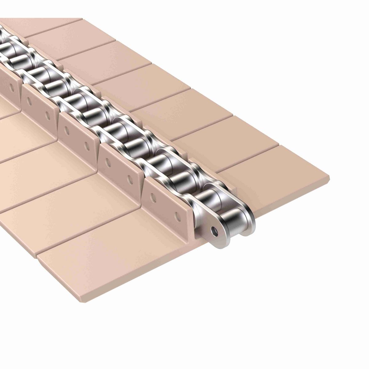 Rexnord 963 Straight Running Solid Top, Material: Tan Low Friction, Width: 6in, Pitch: 1.5in - LF963SSK6