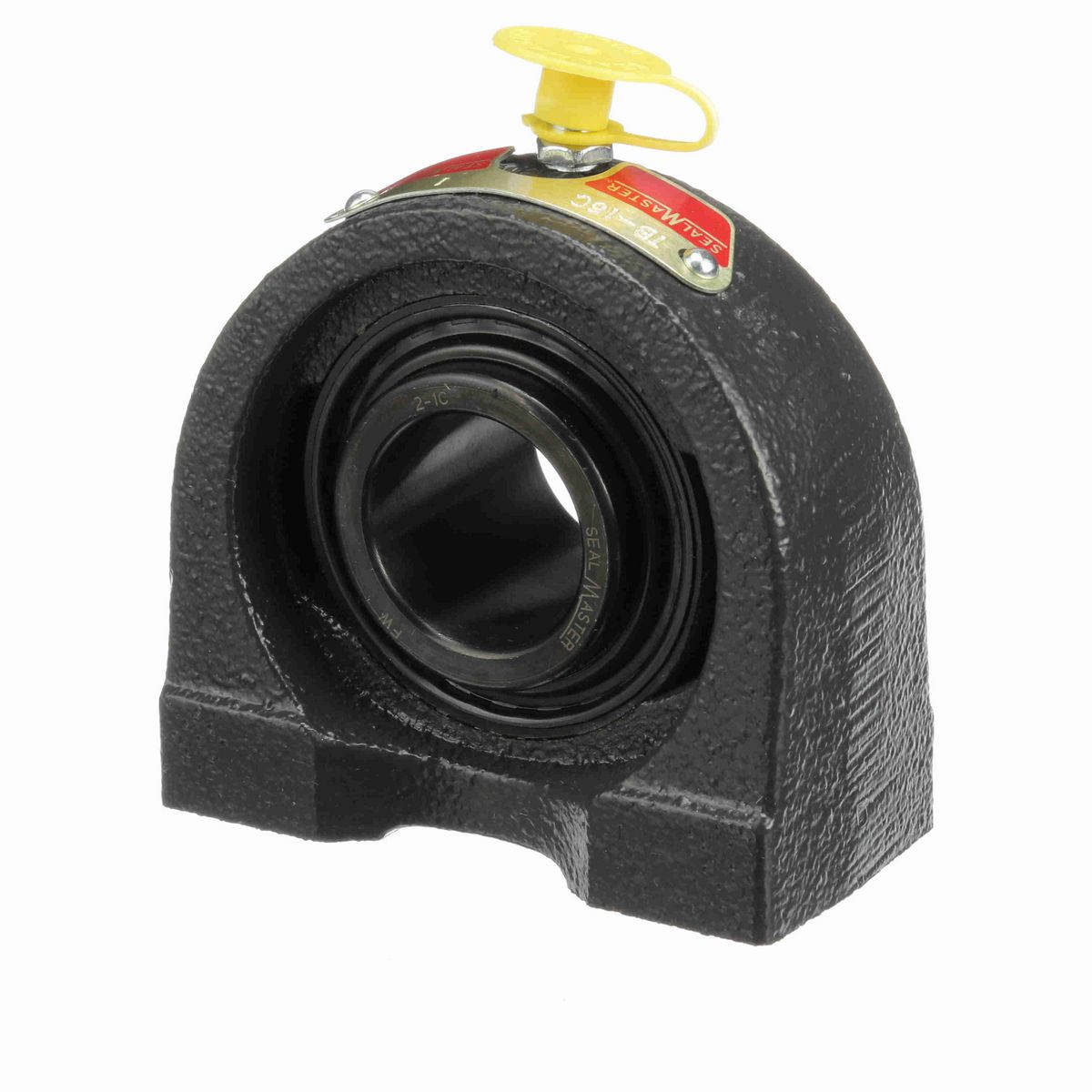 Sealmaster Mounted Cast Iron Tapped Base Pillow Block Ball Bearing - 52100 Bearing Steel, Black Oxided - Setscrew Lock - TB-16C