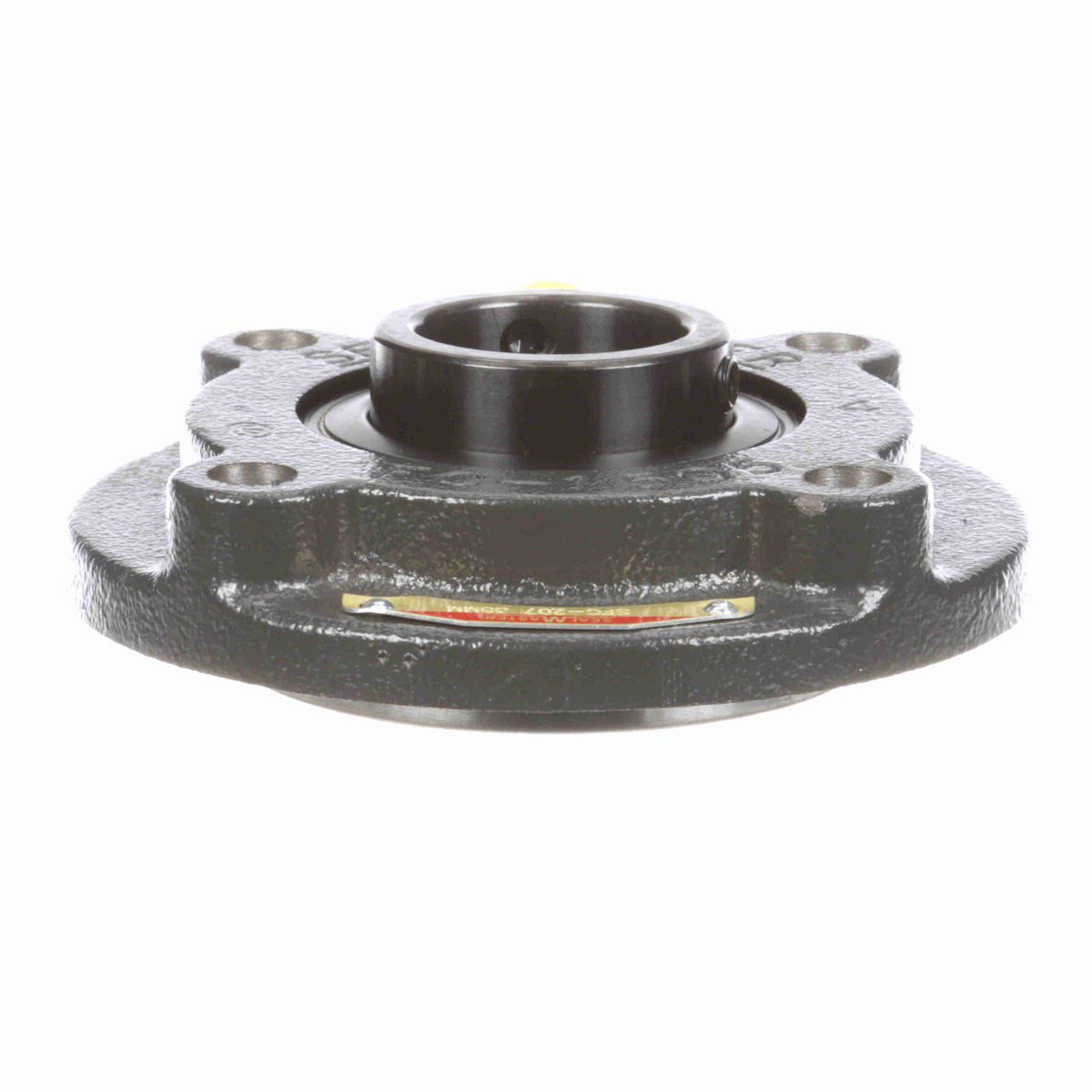 Sealmaster Mounted Cast Iron Flange Cartridge Ball Bearing - 52100 Bearing Steel, Black Oxided - Setscrew Lock - SFC-207