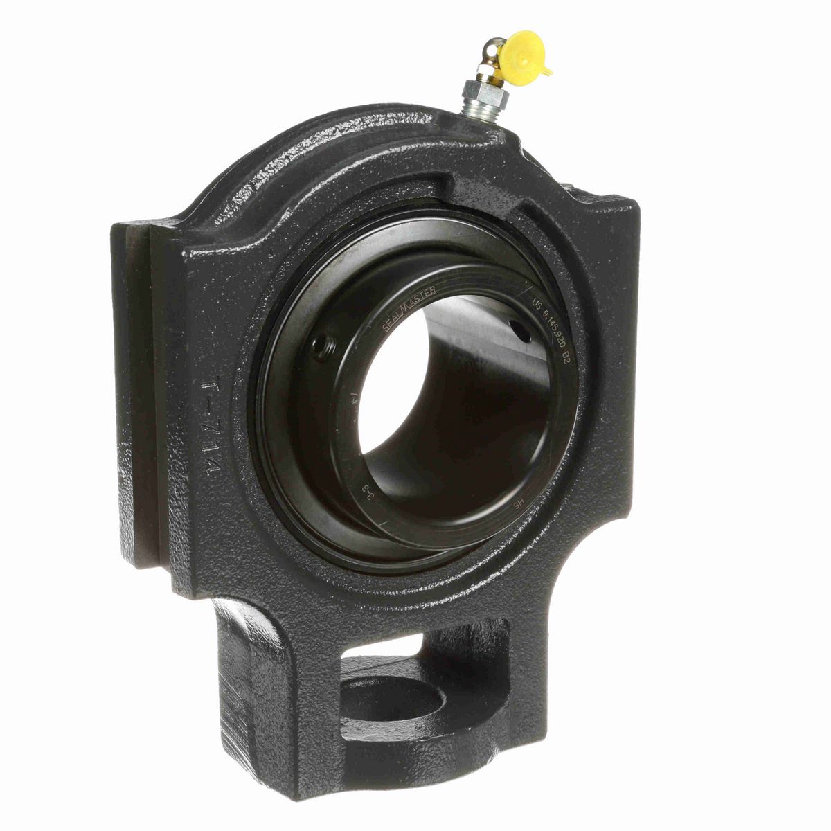 Sealmaster Mounted Cast Iron Wide Slot Take Up Ball Bearing - 52100 Bearing Steel, Black Oxided - Setscrew Lock - MST-48