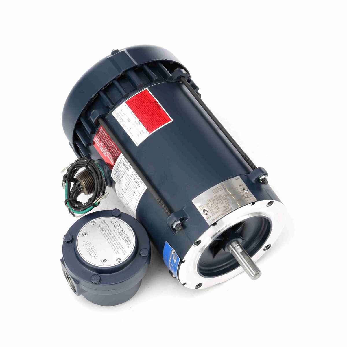 LEESON Explosion Proof Motor, 0.75 & 0.50 HP, 3 Ph, 60 & 50 Hz, 208-230/460 & 190/380 V, 1800 & 1500 RPM, 56C Frame, EPFC - 117853.00