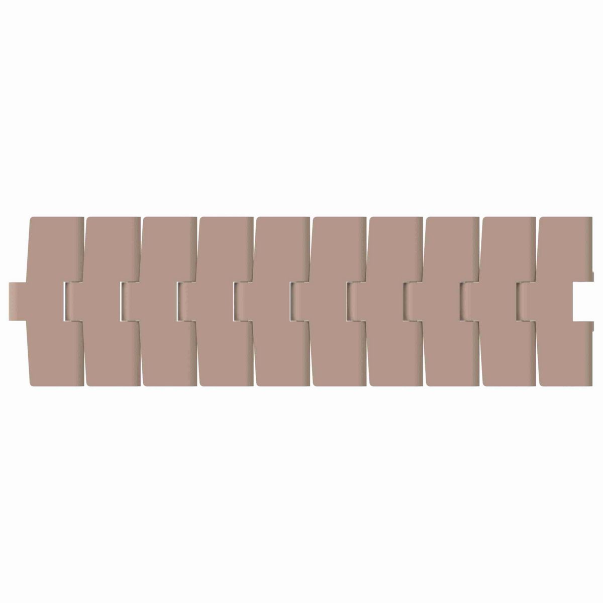 Rexnord 879B Side-flexing Solid Top, Material: Tan Low Friction, Width: 4.5in, Pitch: 1.5in - LF879K4-1/2