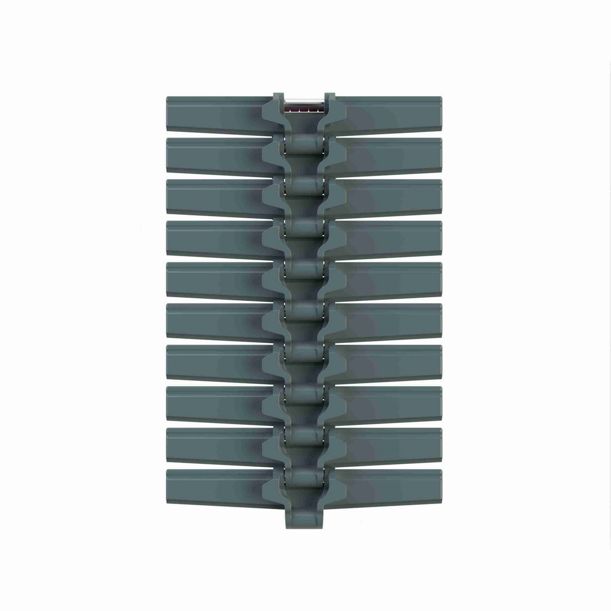 Rexnord HDF LBP Side-flexing Low Backline Pressure, Material: Internally Lubricated Polyacetal (Grey), Width: 10in, Pitch: 1.5in - 752.89.19