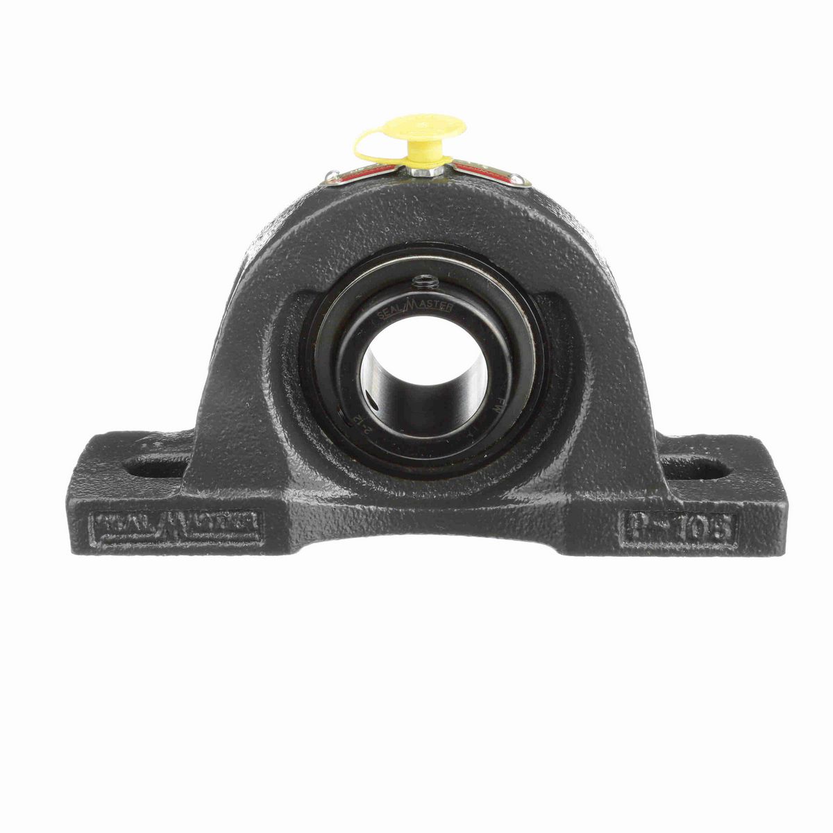 Sealmaster Mounted Cast Iron Two Bolt Pillow Block Ball Bearing - 52100 Bearing Steel, Black Oxided - Setscrew Lock - NP-18
