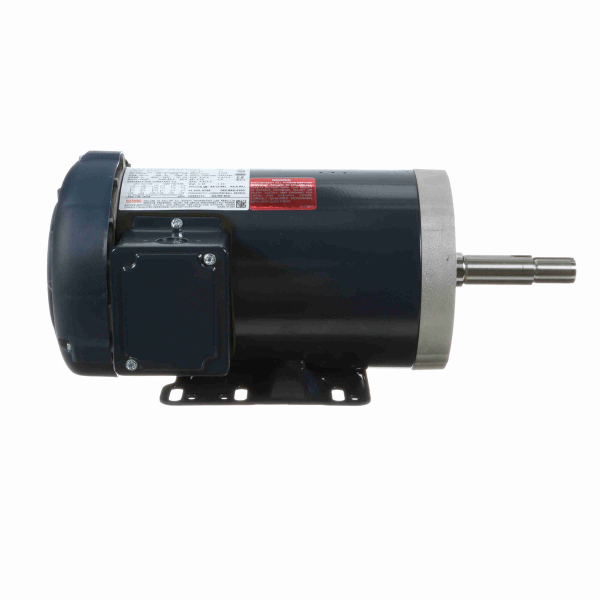 LEESON Close-Coupled Pump Motor, 2 & 1.50 HP, 3 Ph, 60 & 50 Hz, 230/460 & 190/380 V, 3600 & 3000 RPM, 145JM Frame, TEFC - GT3106