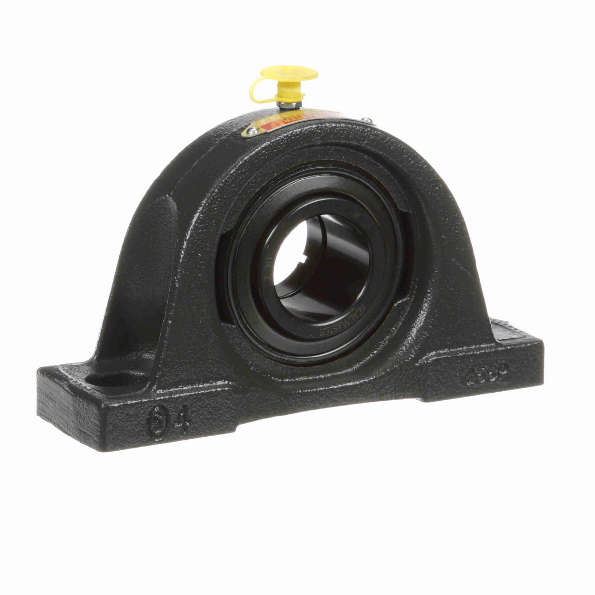 Sealmaster Mounted Cast Iron Two Bolt Pillow Block Ball Bearing - 52100 Bearing Steel, Black Oxided - Concentric Lock - NP-22T