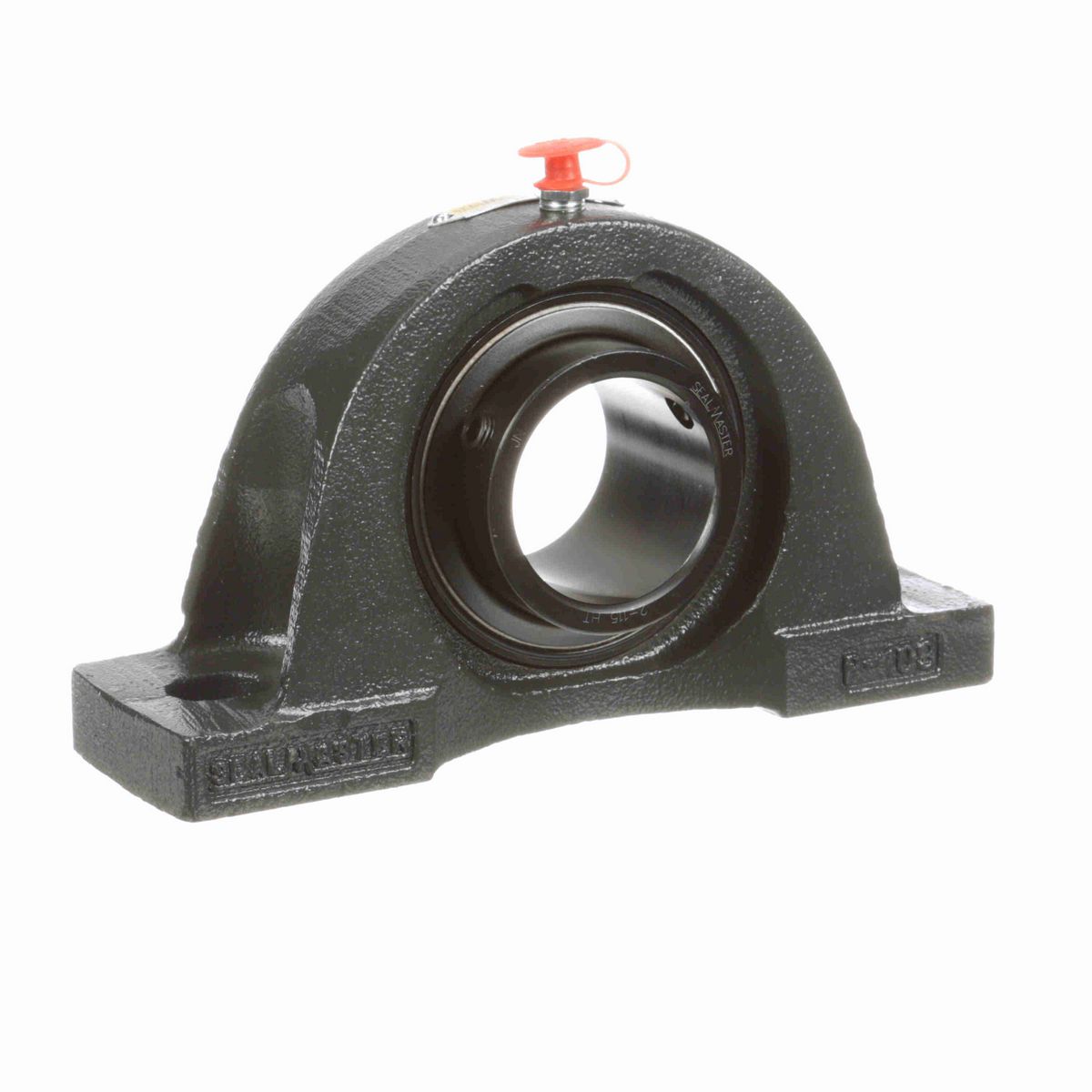 Sealmaster Mounted Cast Iron Two Bolt Pillow Block Ball Bearing - 52100 Bearing Steel, Black Oxided - Setscrew Lock - High Temperature - NP-31 HT