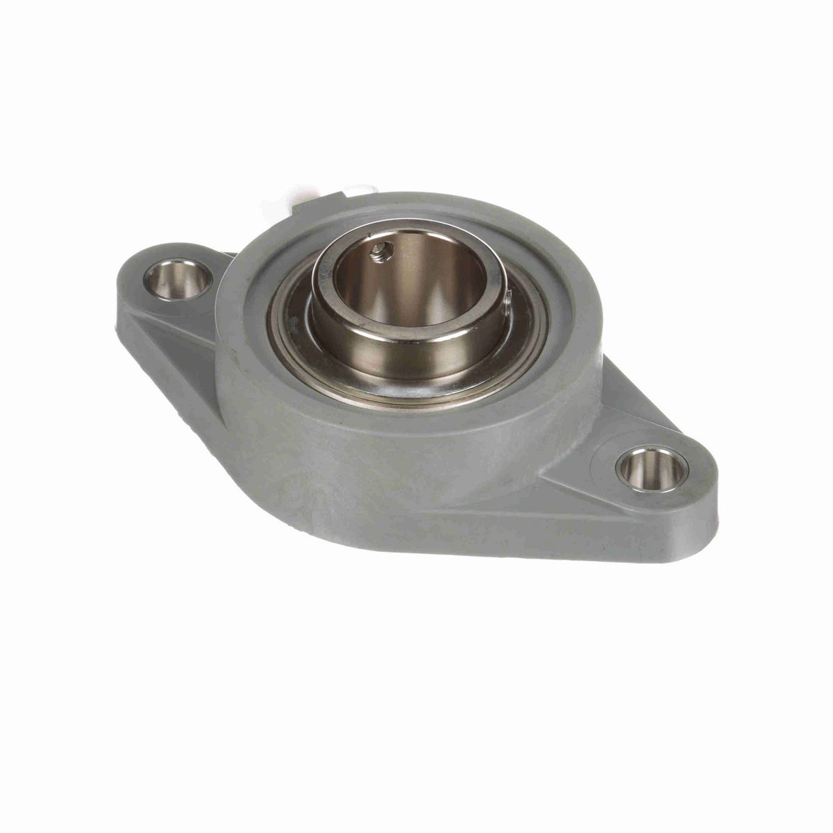 Sealmaster Mounted Composite Two Bolt Flange Ball Bearing - 52100 Bearing Steel, Phosphorus Nickel Coated - Setscrew Lock - Corrosion Resistant - CRFTC-PN19