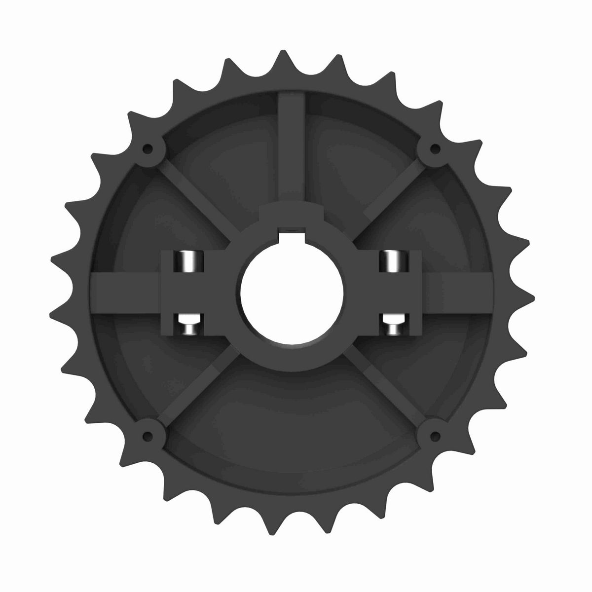 Rexnord 820 Series Split Molded Nylon Sprocket and a 27 Teeth with 1-1/4in Round Shaft-Ready Bore with Keyway & Setscrew - 614-52-3