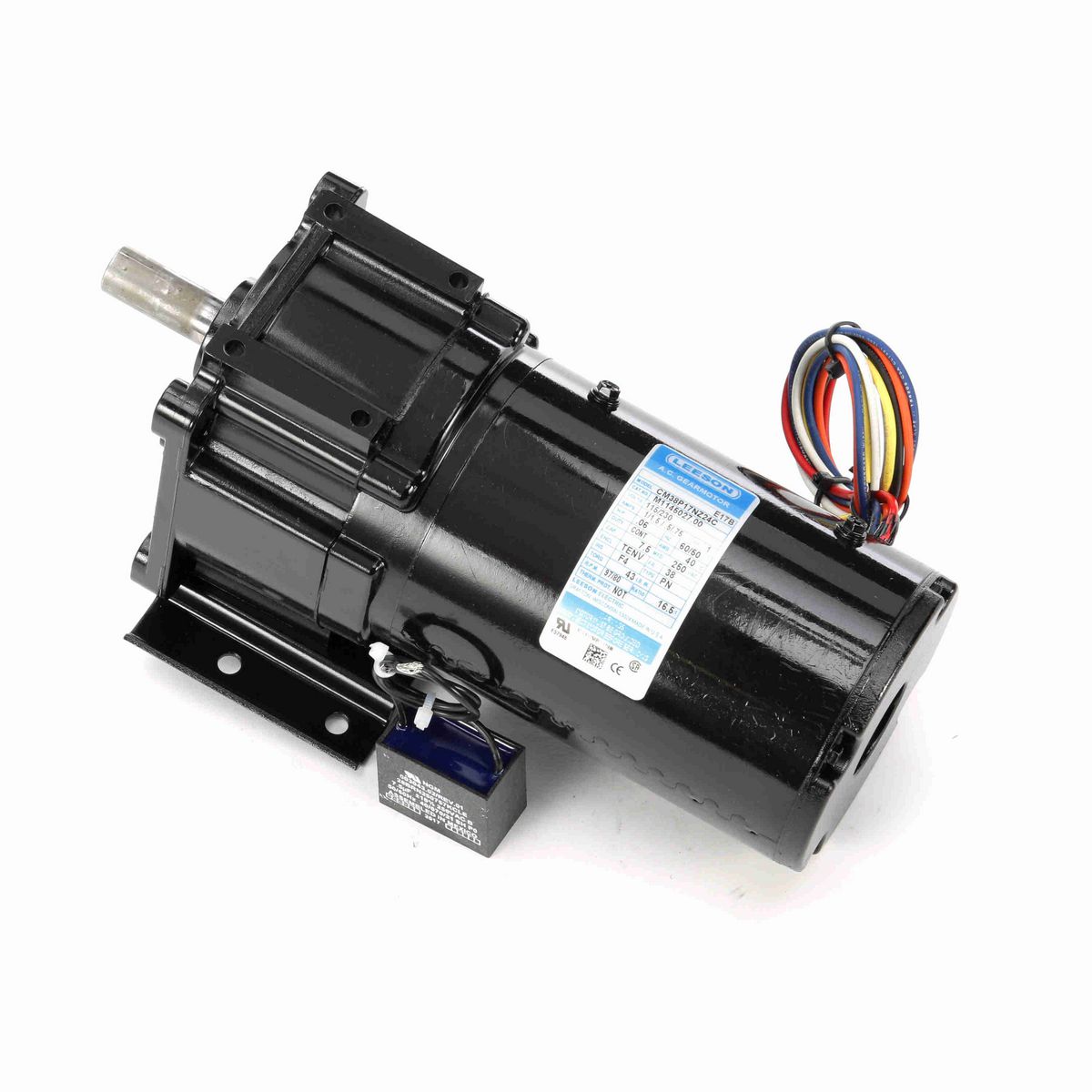 LEESON Parallel Shaft Gearmotor, 0.06 HP, 1 Ph, 60 Hz, 115 V, 97 RPM, 38 Frame, TENV - M1145027.00