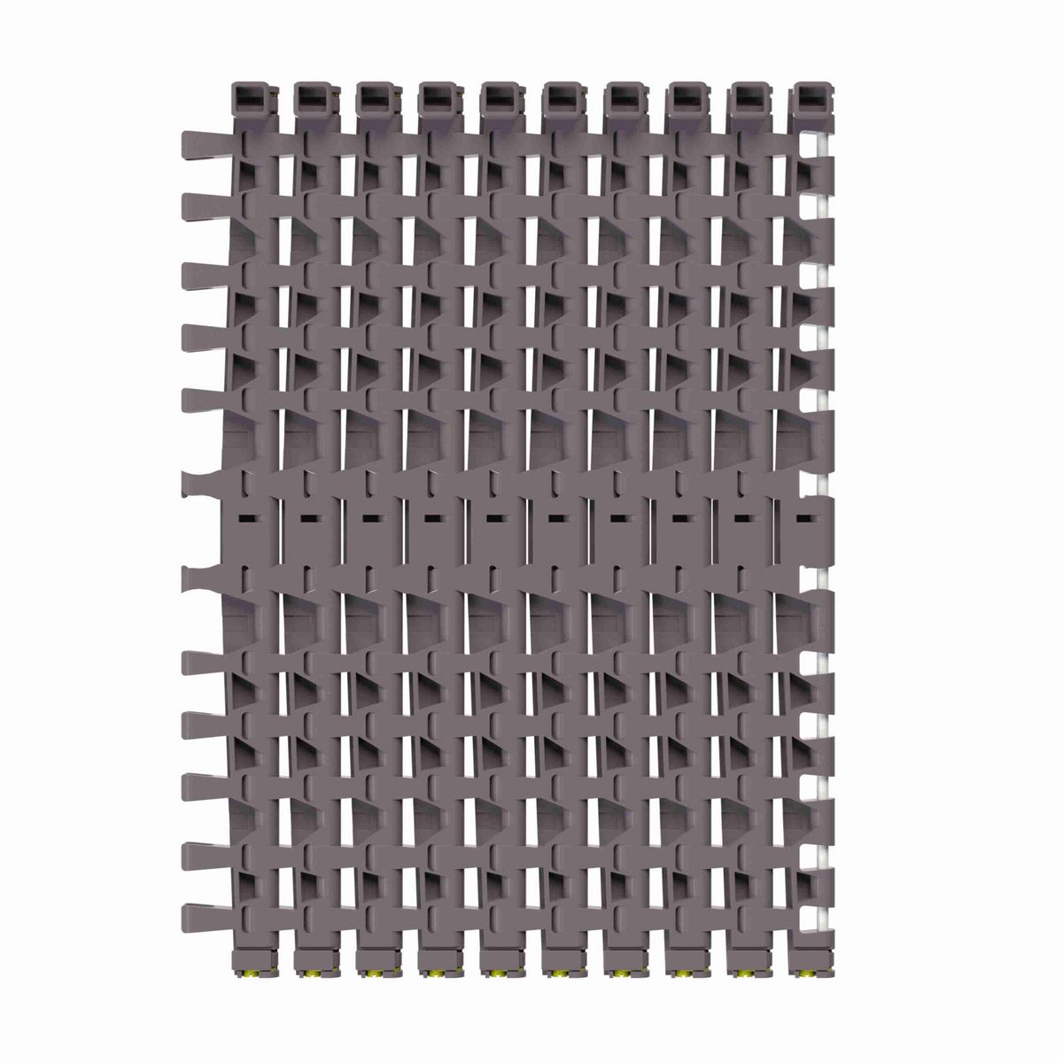 Rexnord 7956GT Side-flexing Flush Grid, Material: Brown High Performance, Width: 18in, Pitch: 1.25in - 10324707