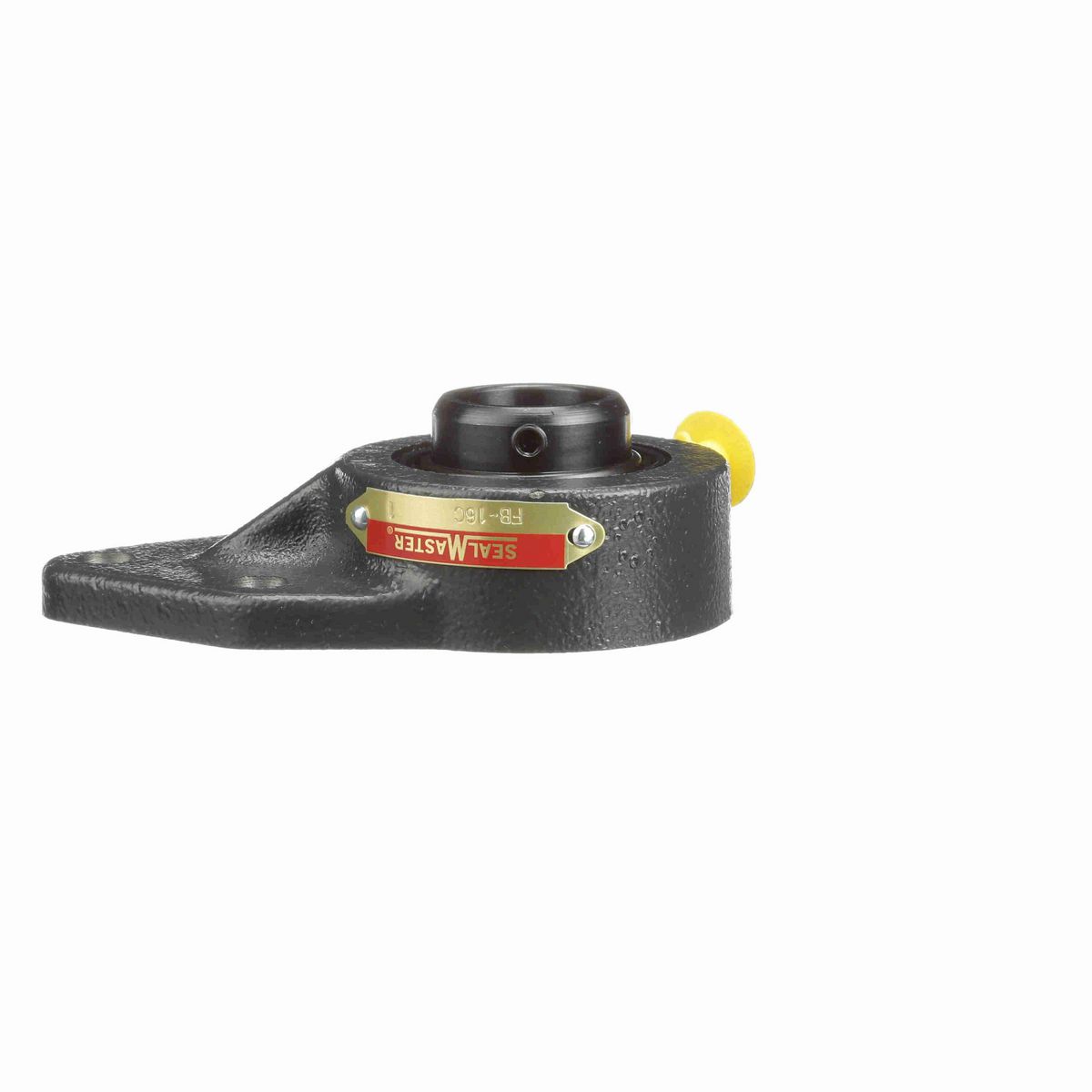 Sealmaster Mounted Cast Iron Three Bolt Flange Bracket Ball Bearing - 52100 Bearing Steel, Black Oxided - Setscrew Lock - FB-16C