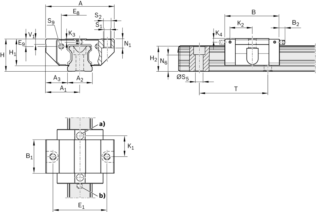 Шариковая каретка из углеродистой стали Bosch Rexroth KWC-025-FKN-C0-N-2 [R166329410]