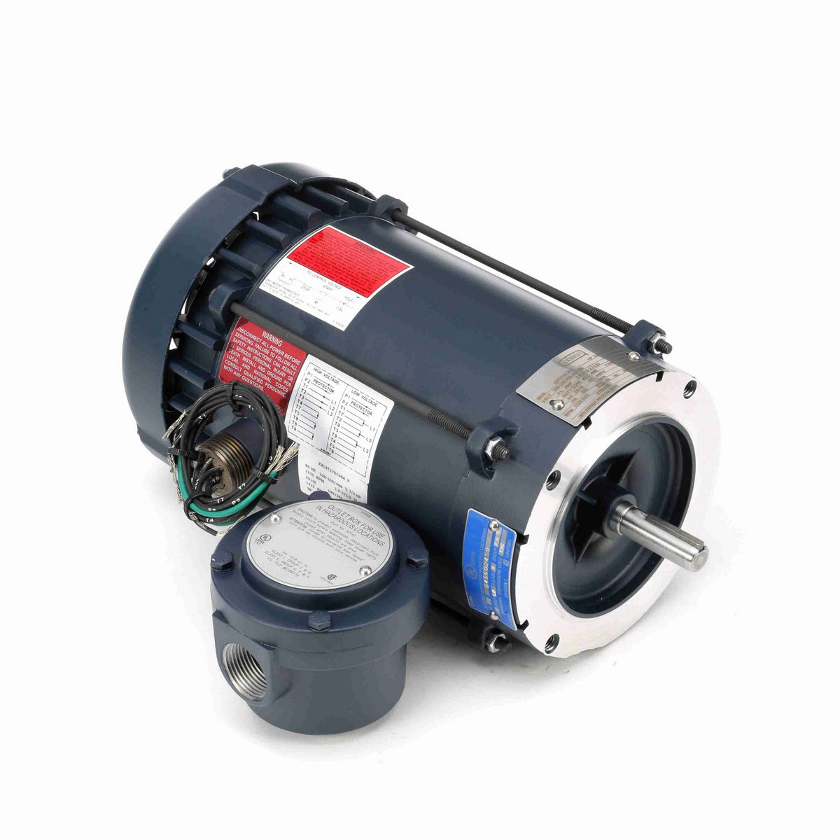 LEESON Explosion Proof Motor, 0.75 & 0.50 HP, 3 Ph, 60 & 50 Hz, 208-230/460 & 190/380 V, 1800 & 1500 RPM, 56C Frame, EPFC - 117853.00