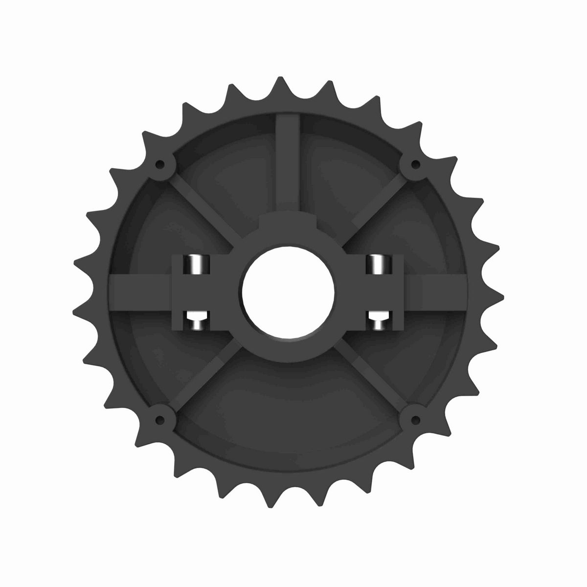 Rexnord 820 Series Split Molded Nylon Sprocket with 27 Teeth and 1in Round Idler Bore - 614-52-5