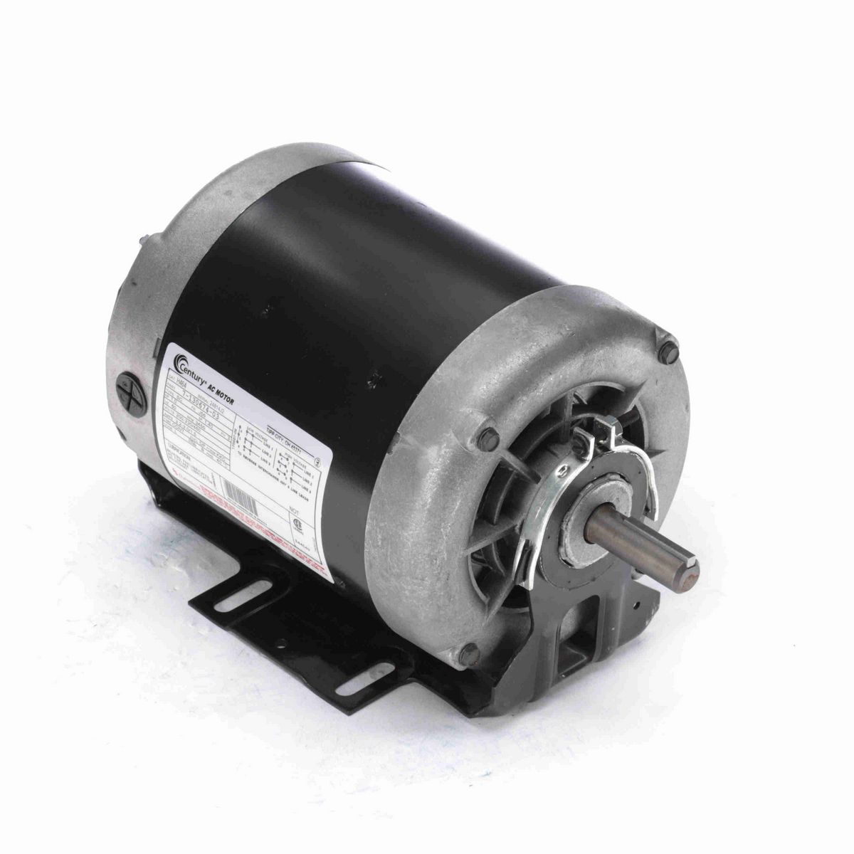 Century General Purpose Motor, 3/4 HP, 3 Ph, 60 Hz, 200-230/460 V, 3600 RPM, J56 Frame, DP - H449