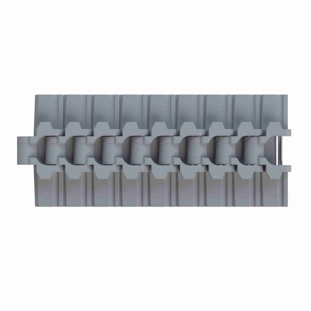 Rexnord 882TAB Side-flexing Solid Top, Material: Silver Platinum Series™ X, Width: 6in, Pitch: 1.5in - 10292834