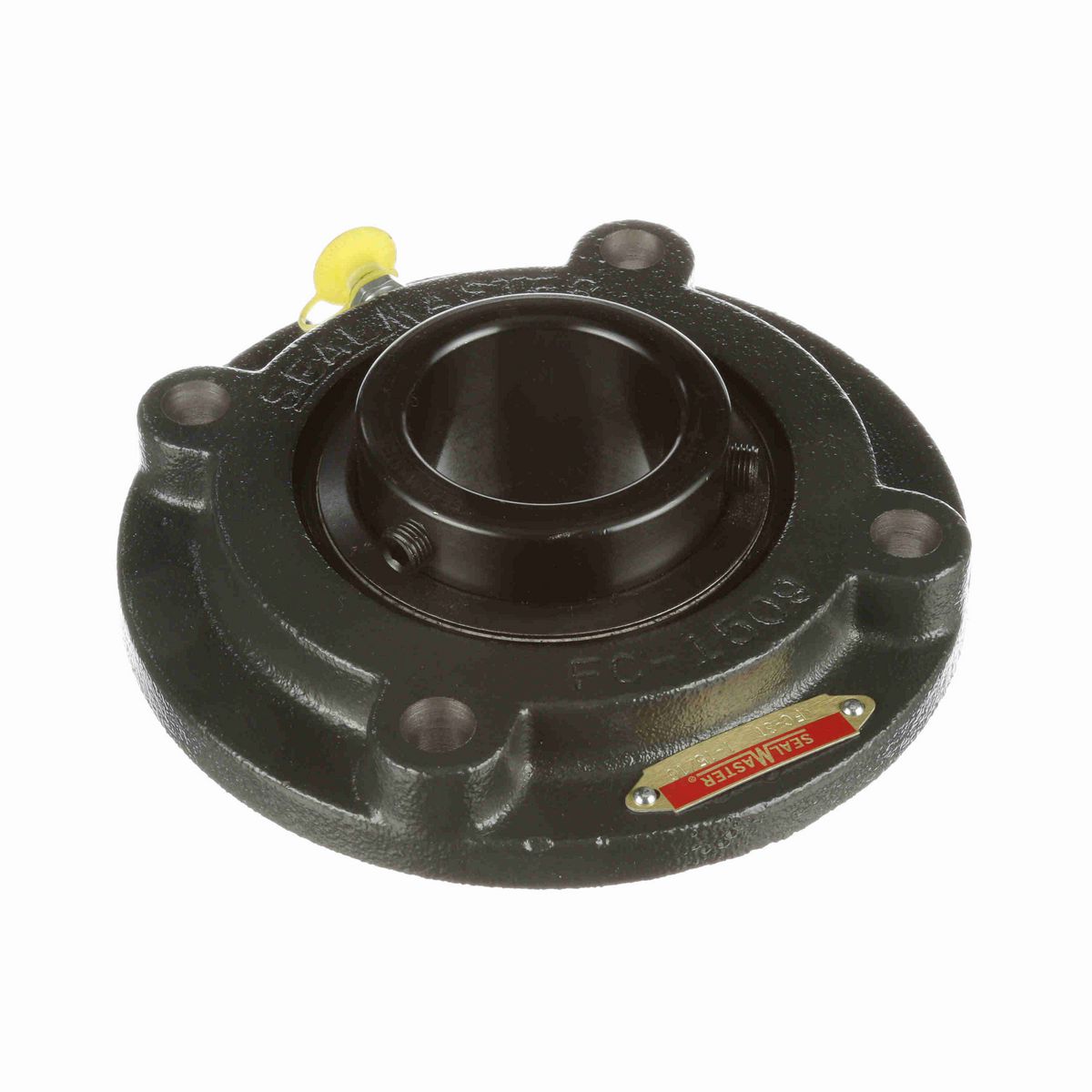 Sealmaster Mounted Cast Iron Flange Cartridge Ball Bearing - 52100 Bearing Steel, Black Oxided - Setscrew Lock - MFC-31