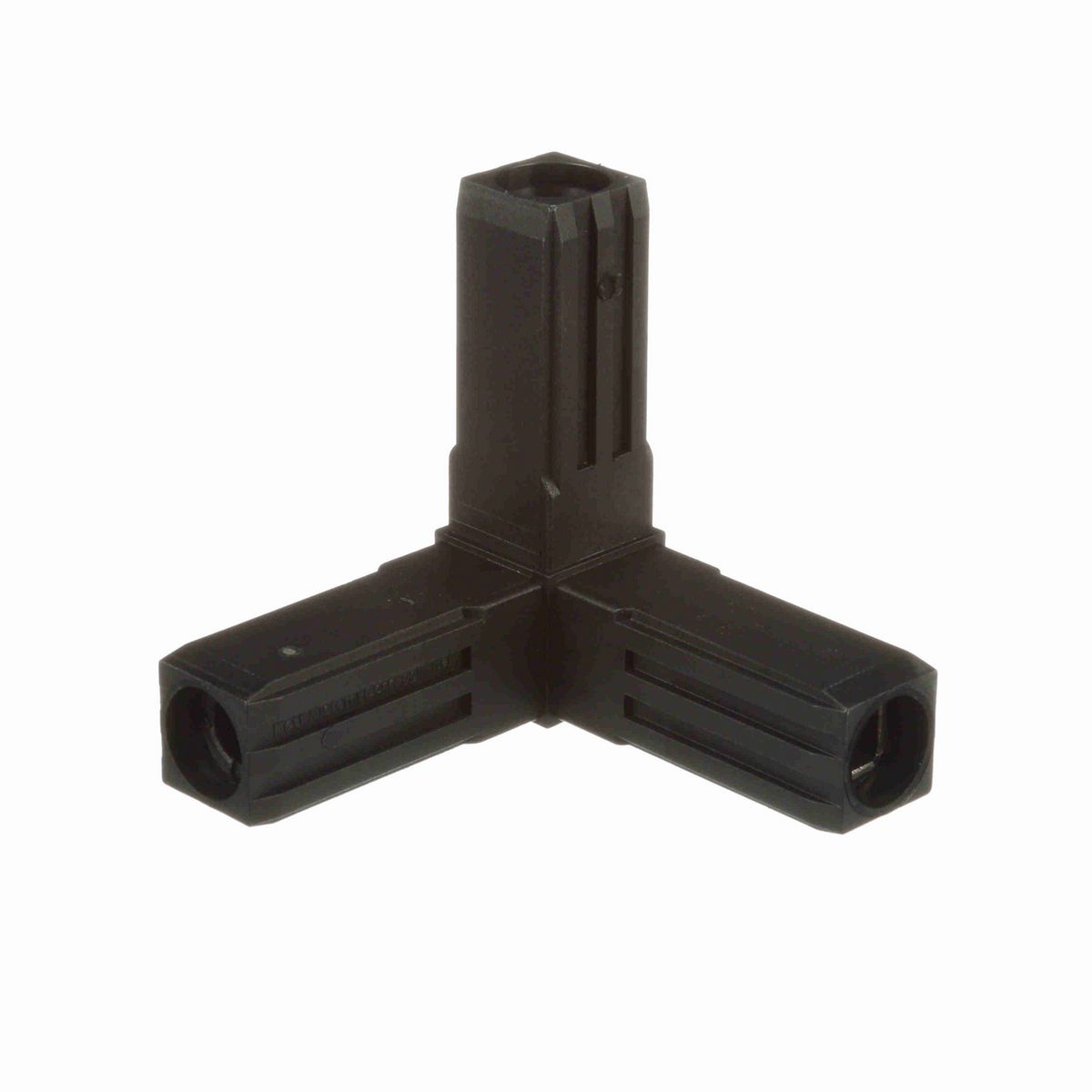 System Plast Corner Joint, 3-Way, Plastic, Steel Reinforced - SF-C3PR-BK