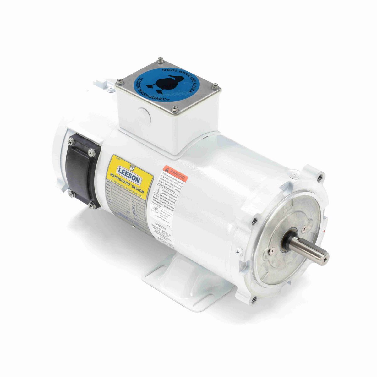 LEESON White Duck™ Washdown Motor, 0.75 HP, 180 V, 1750 RPM, S56C Frame, TENV - 108229.00