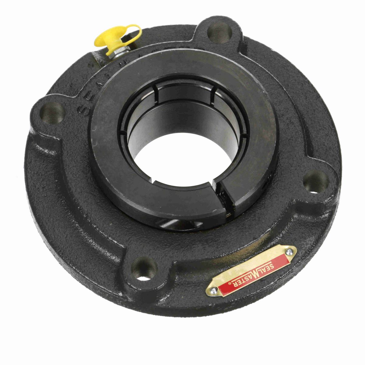 Sealmaster Mounted Cast Iron Flange Cartridge Ball Bearing - 52100 Bearing Steel, Black Oxided - Concentric Lock - SFC-36T