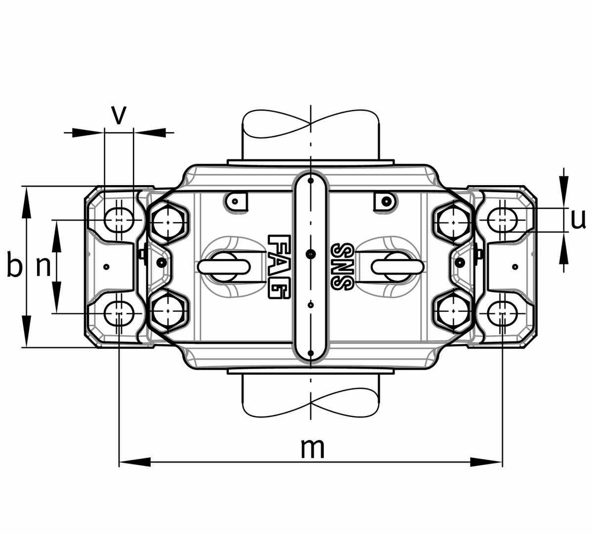 Стационарный корпус FAG SNS3076-H-D
