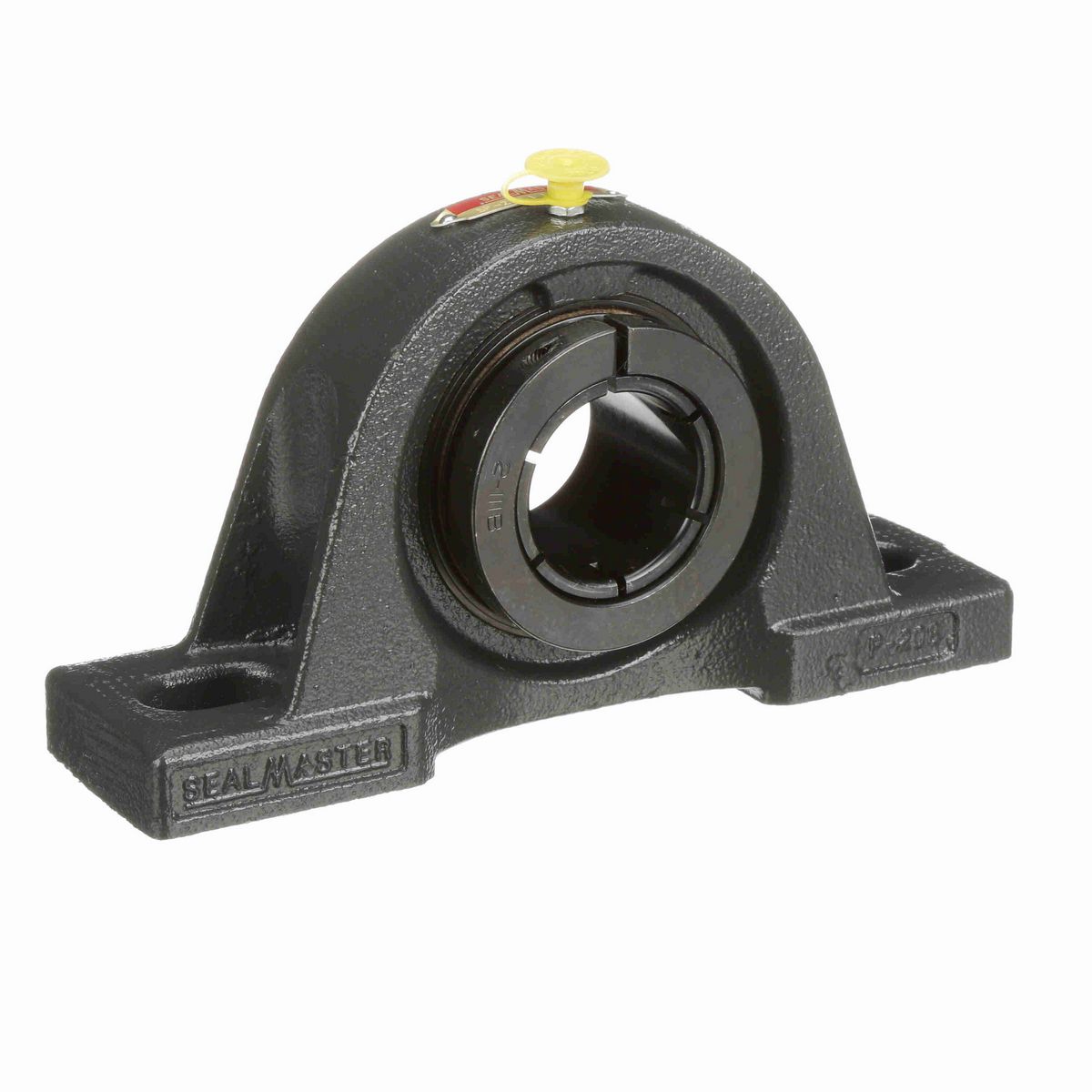 Sealmaster Mounted Cast Iron Two Bolt Pillow Block Ball Bearing - 52100 Bearing Steel, Black Oxided - Concentric Lock - SP-26T