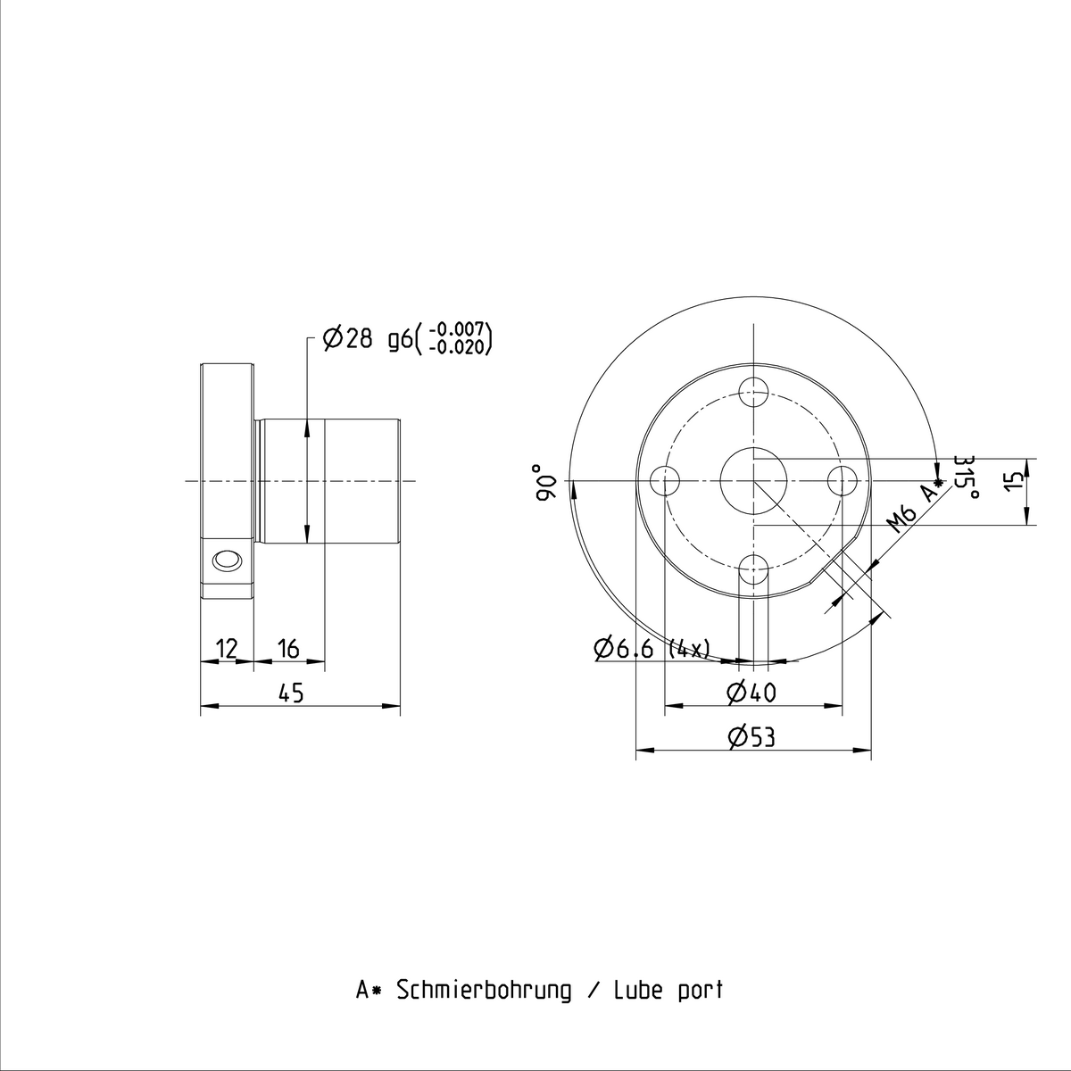 Одинарная гайка с фланцем Bosch Rexroth FEM-E-S 16X10RX3-3 [R151204013]