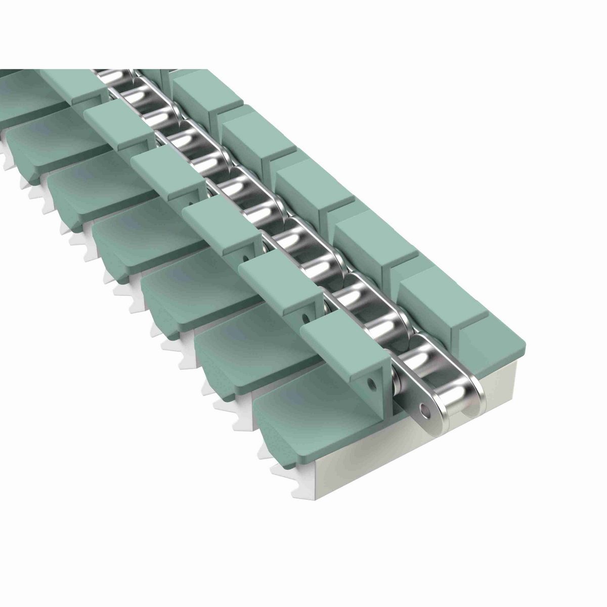 Rexnord 1873TAB SideGrip™ Side-flexing, Material: Heat Stabilized (Green), Width: 3.75in, Pitch: 1.5in - 81447341