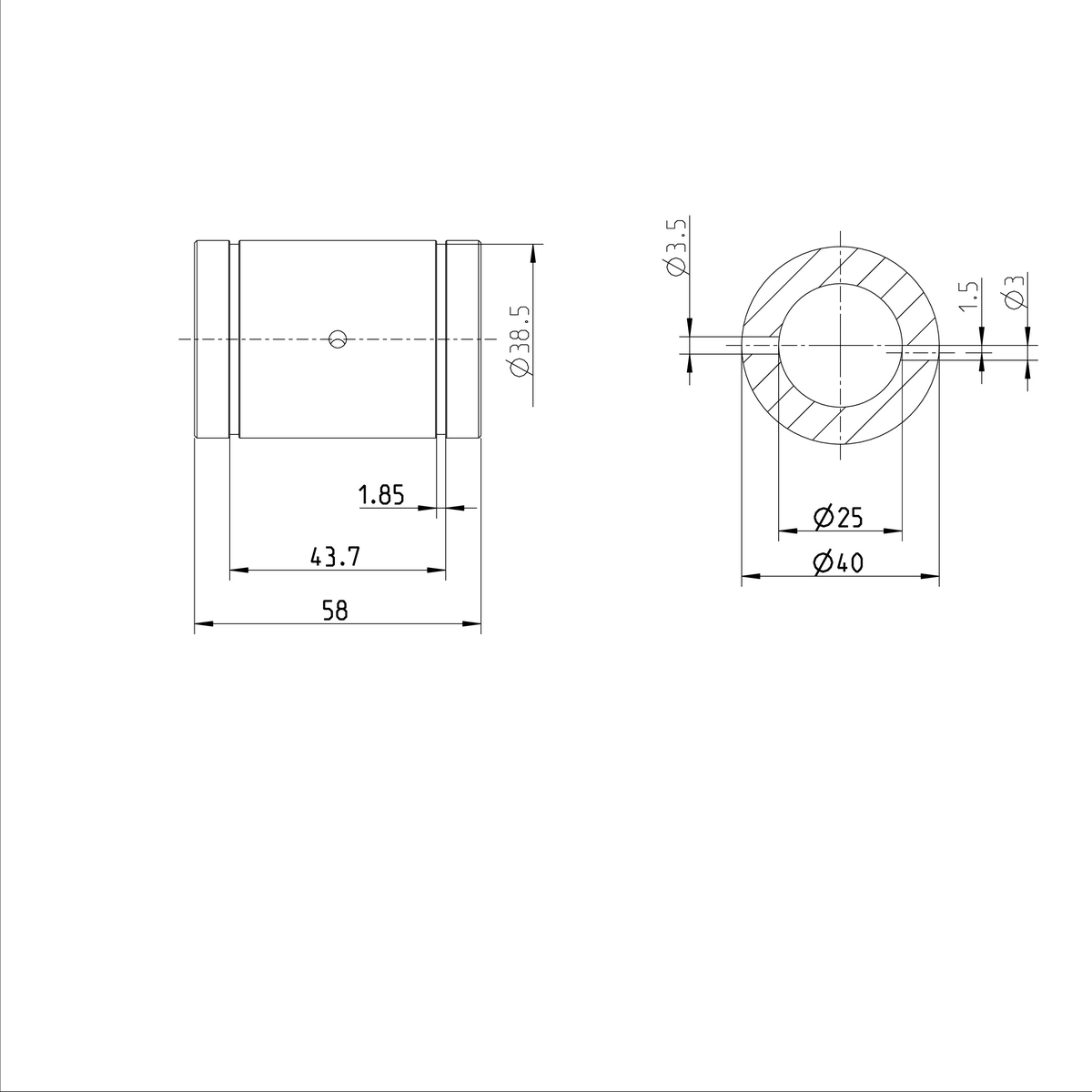 Суперлинейная втулка Bosch Rexroth KBH-25 [R073202500]