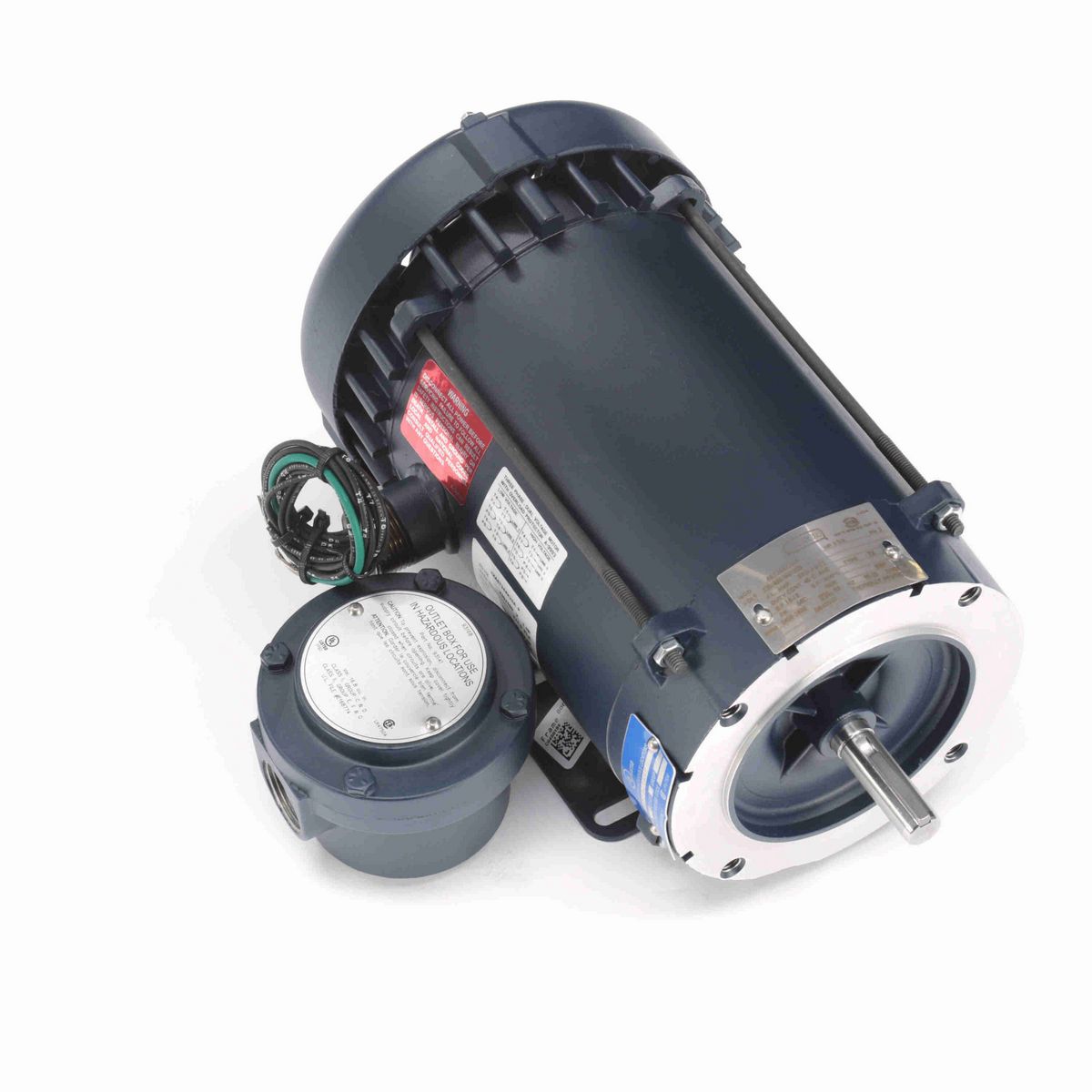 LEESON Explosion Proof Motor, 1 & 0.75 HP, 3 Ph, 60 & 50 Hz, 230/460 & 190/380 V, 3600 & 3000 RPM, 56C Frame, EPFC - 119436.00