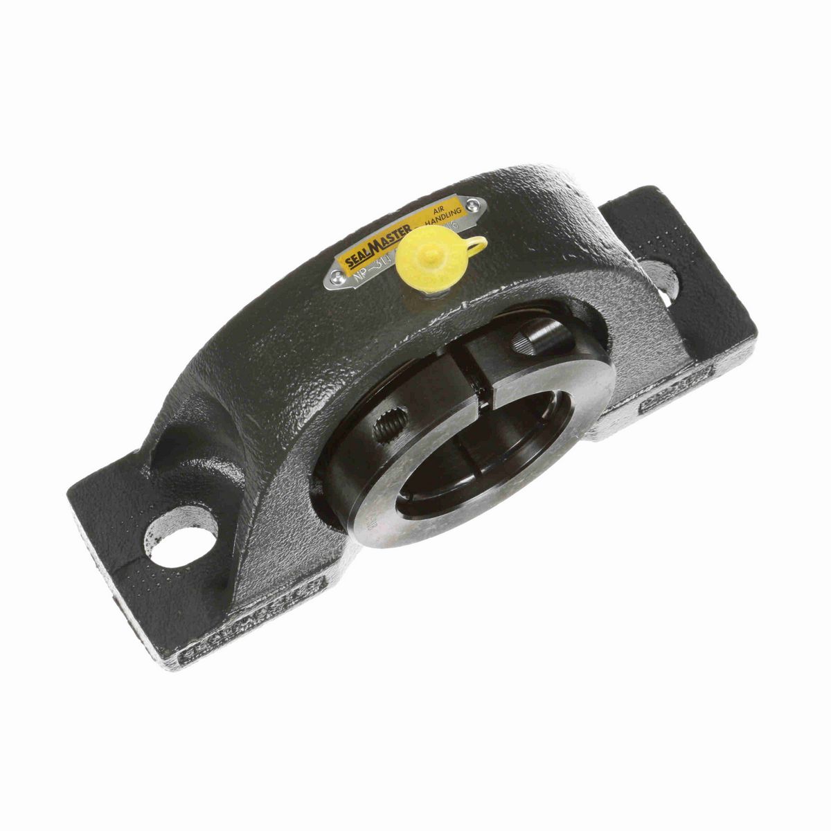 Sealmaster Mounted Cast Iron Two Bolt Pillow Block Ball Bearing - 52100 Bearing Steel, Black Oxided - Concentric Lock - Air Handling Housing Fit, Noise Tested - NP-31T CXU
