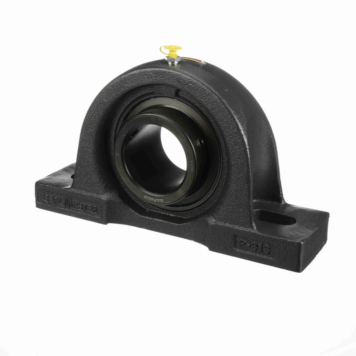 Sealmaster Mounted Cast Iron Two Bolt Pillow Block Ball Bearing - 52100 Bearing Steel, Black Oxided - Setscrew Lock - MP-47C