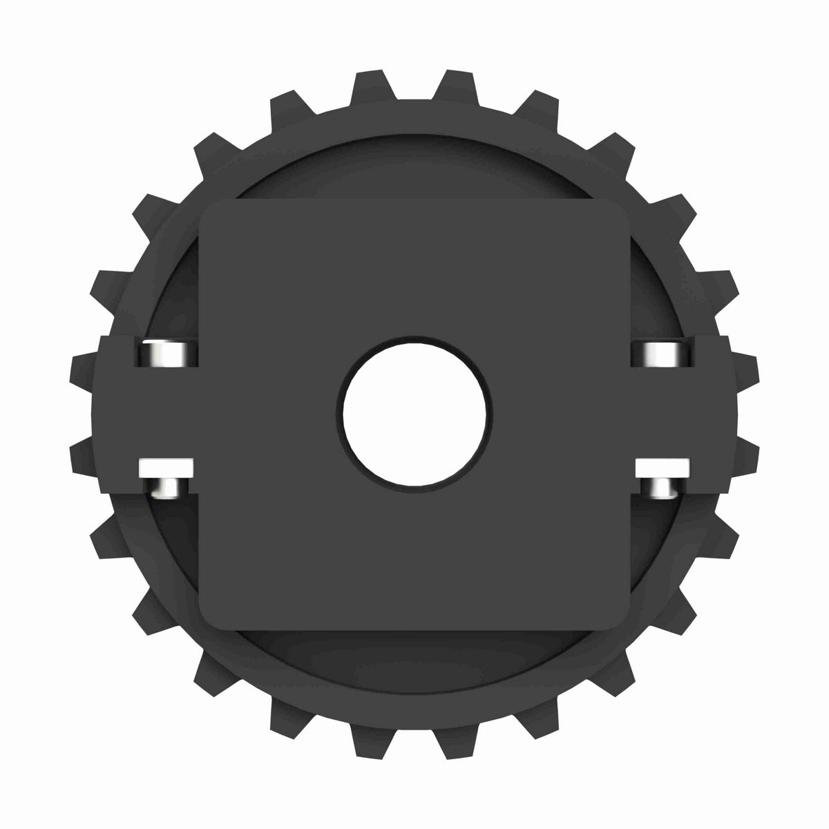 Rexnord 1500 Series Split Molded Nylon Sprocket with 24 Teeth and 1in Round Idler Bore - 614-143-7