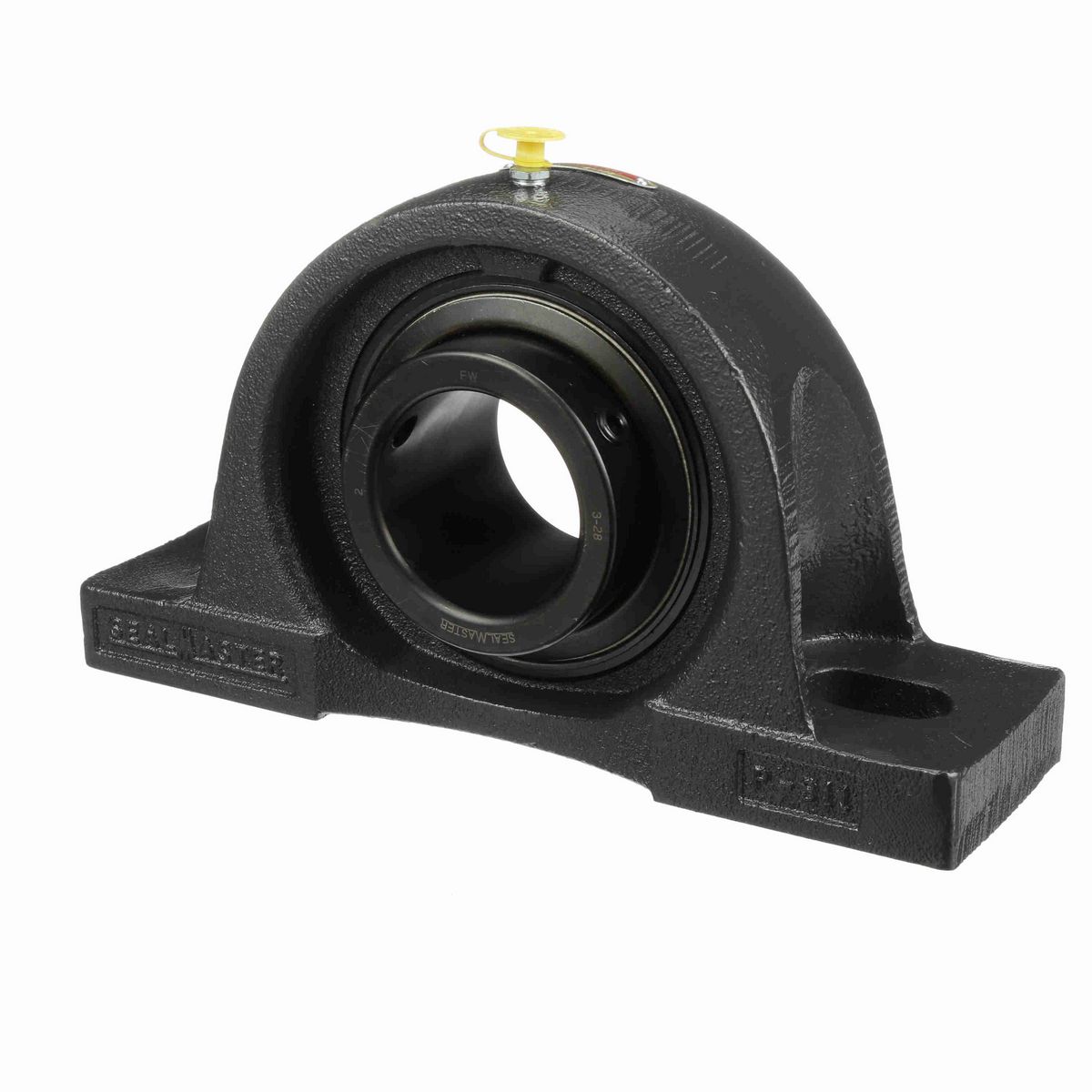 Sealmaster Mounted Cast Iron Two Bolt Pillow Block Ball Bearing - 52100 Bearing Steel, Black Oxided - Setscrew Lock - MP-40
