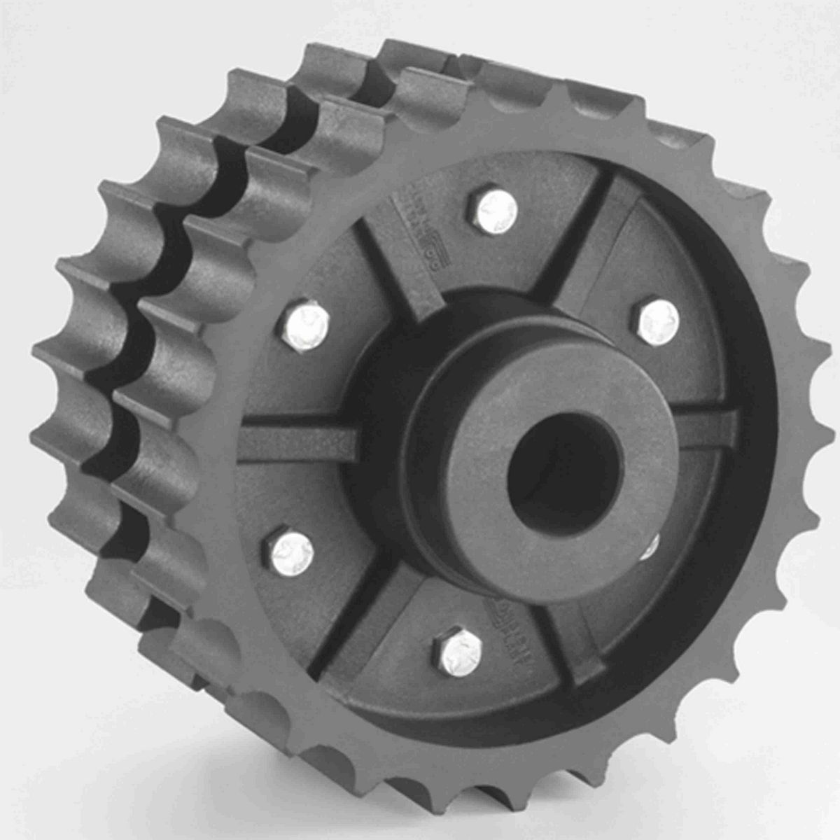 System Plast 821 Series Solid One Piece Molded Sprocket with 25 Teeth, a 1-1/4in Round Shaft-Ready Bore and Setscrew - 821-25R1.25-D-SS